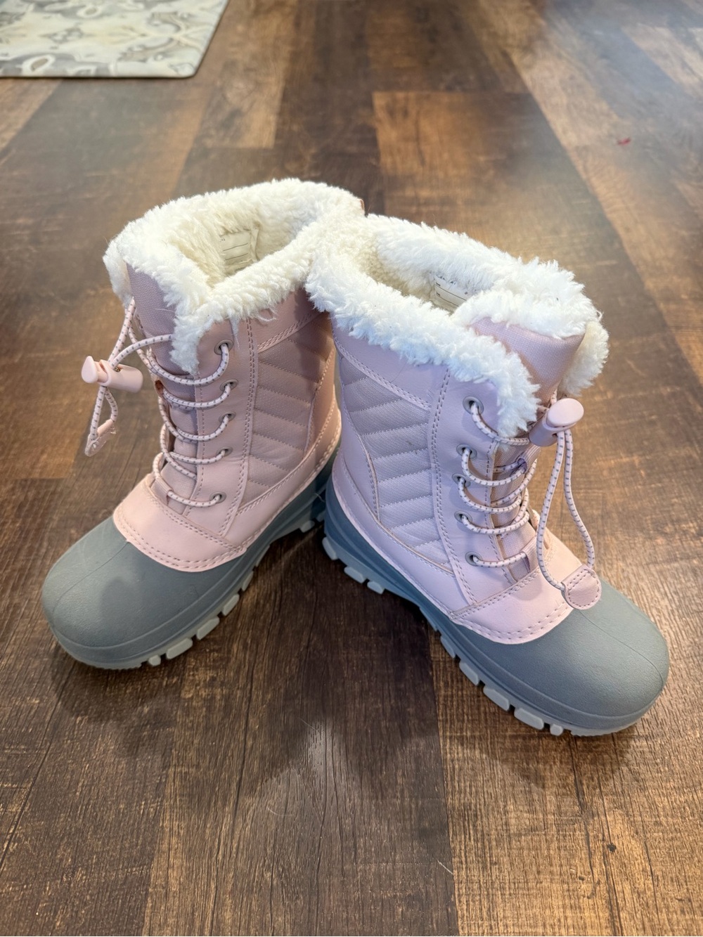 Target all in motion Pink and Gray Faux-Fur Lined girls Snow Boots